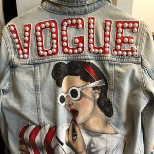 Hand made decoration denim jacket ⚡️